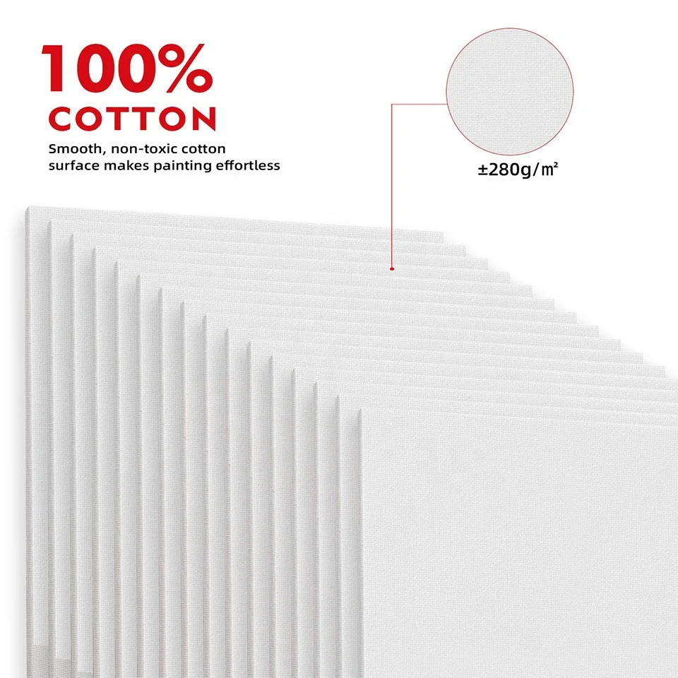 Good Quality Canvas Panels 100% Cotton Artist Painting Canvas School Studio Drawing Tool Educational Coloring
