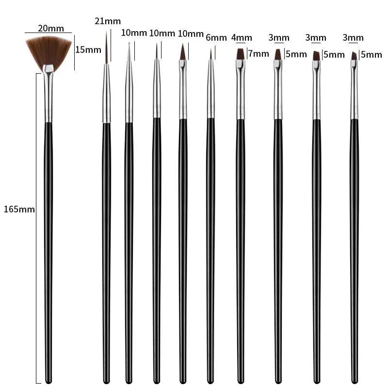 High Quality Personalized White Handle Artist Oil And Acrylic Art Paint Brush Set with wood long handle
