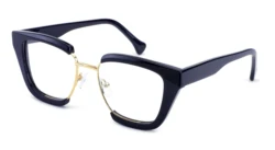 bio acetate sheet high quality unique eyeglass frame black fashion metal acetate optical frame