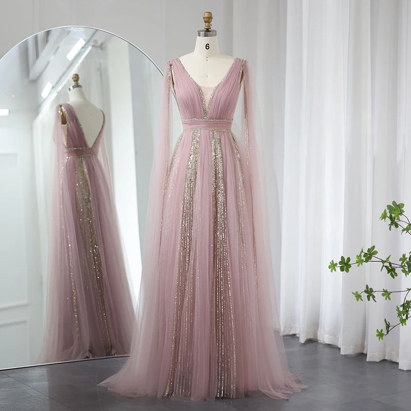 Jancember SZ010 New Design Full Sleeve Lace Prom Prom Dresses 2022 Evening Gowns Sexy