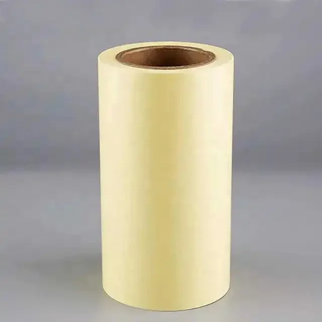 factory price jumbo rolls silicone blank yellow white blue coated silicone adhesive label Glassine release paper