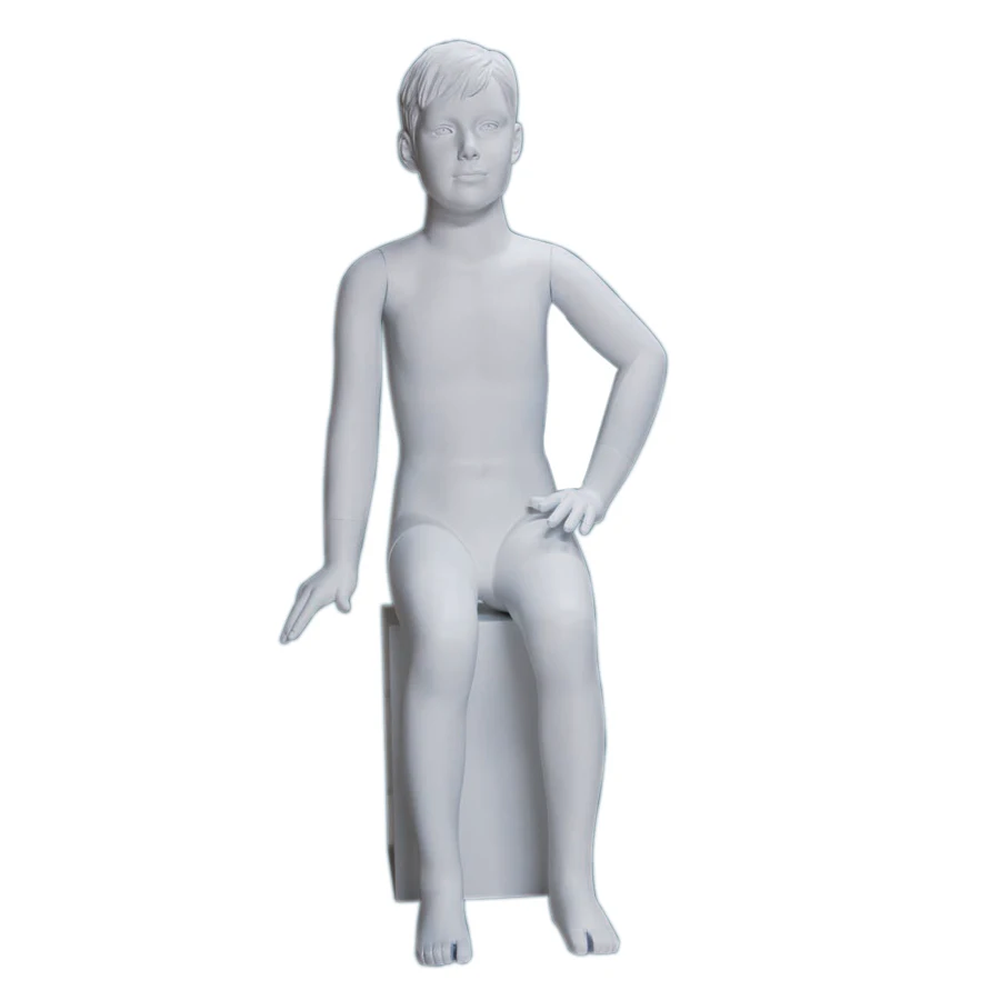 Стекловолокно для всего тела сидя манекен ребенка мальчик