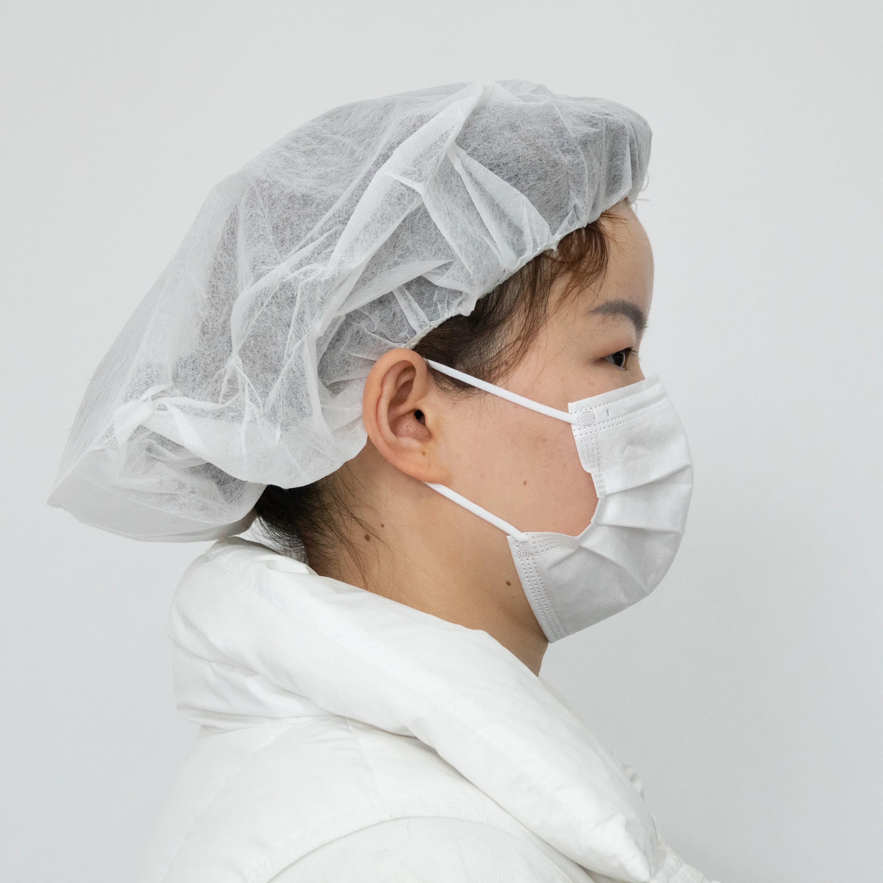 Disposable non woven bouffant surgical cap doctor cap 12gsm 21inch