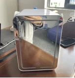 Custom Portable4L 6L Mini Small Cosmetic Refrigerator Beauty Skin Care Makeup Mirror 12v Fridge Pink With Led Light For Bedroom