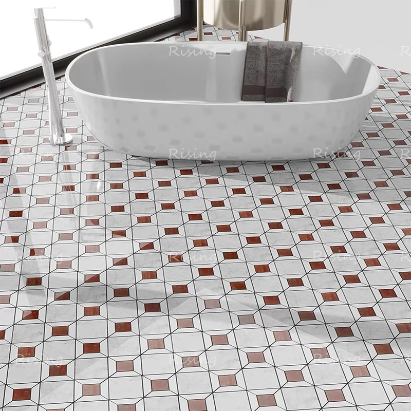 New Diamond Shaped natural Marble Mosaic Hotel Floor Kitchen Bathroom Wall Natural Stone Mosaic
