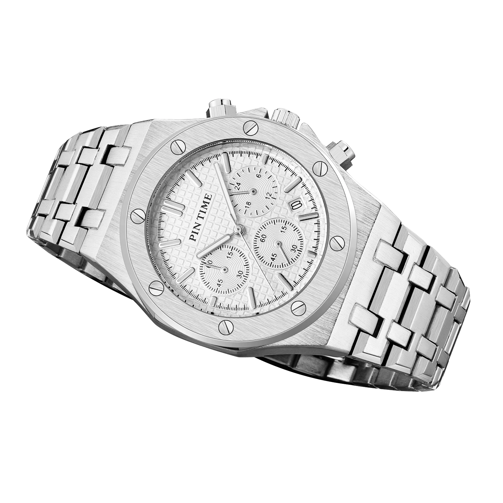 Часы наручные мужские кварцевые с хронографом, брендовые Роскошные спортивные в стиле милитари, из нержавеющей стали