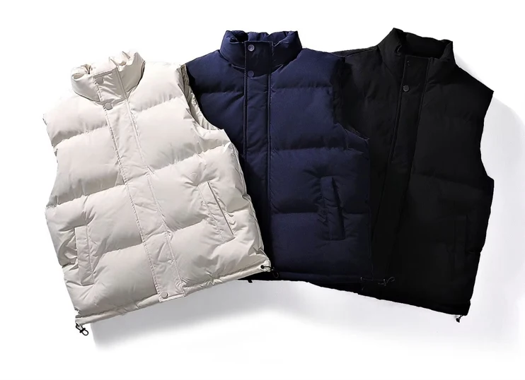 Autumn and winter new standing collar cotton jacket Men warm vest casual coat