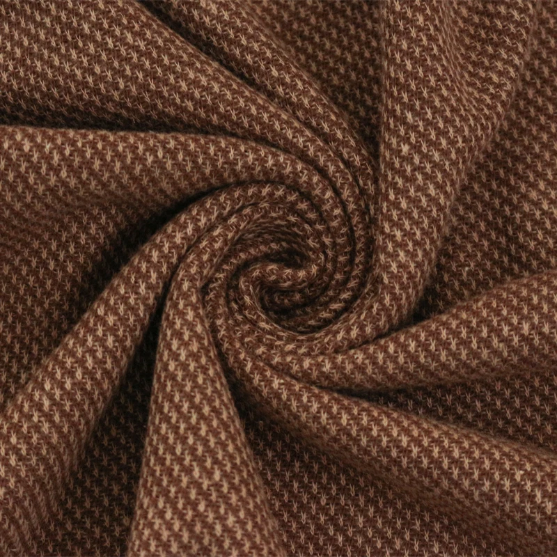 Wholesale 62% linen 23% cotton 15% polyester mesh jacquard pique interlock weft knitted fabric for Sweatshirt