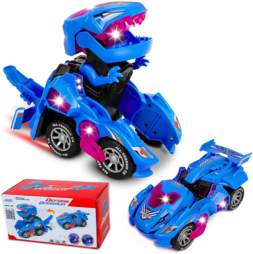 Premium OEM Factories Amazon Hot 2021 Christmas Gift Toy Dinosaur Toy Car Automatic Deformation Dino Vehicle Kids Boys Toy Cars
