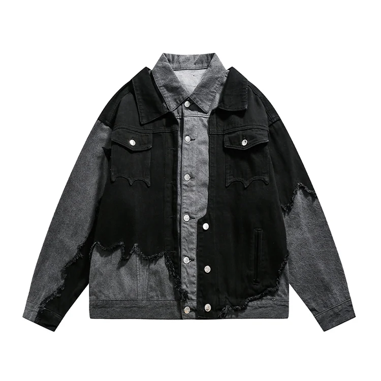 utility Street Wearcasual Oem Washed Blue Custom Plain Blank Jeans Cotton Denim Bomber Jackets For varisty Jacket Men Coat