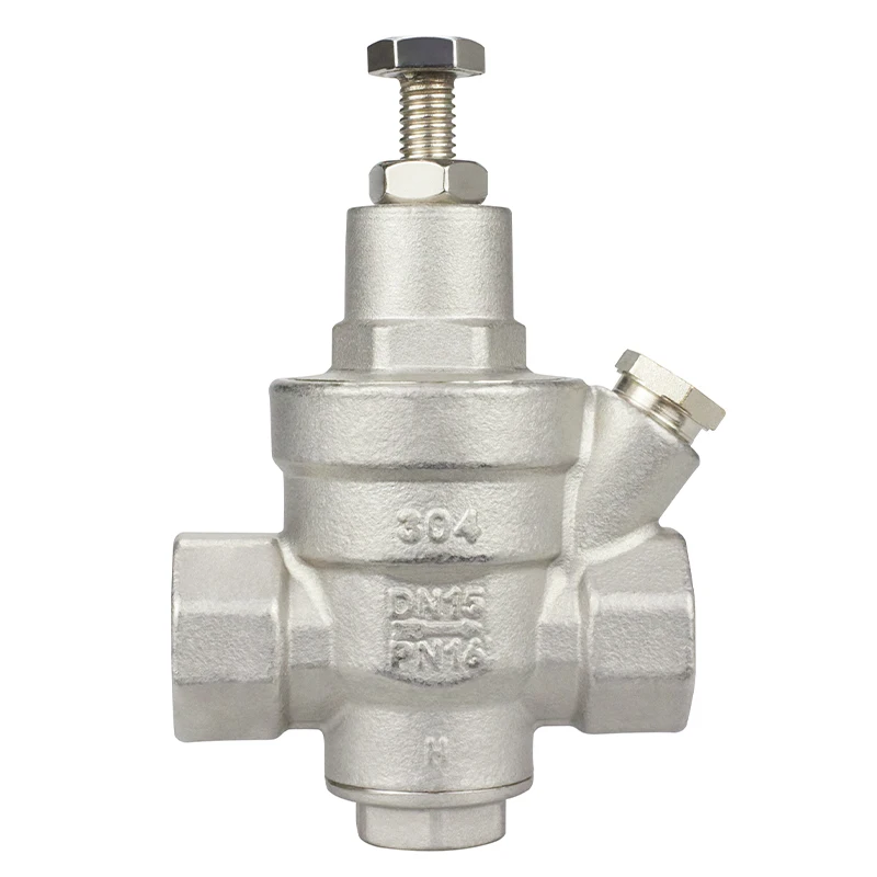 TMOK Easy Install DN15 1/2 inch 230psi Nickle Plated Ss304 Adjustable Water Pressure Regulator Pressure Reducing Valve