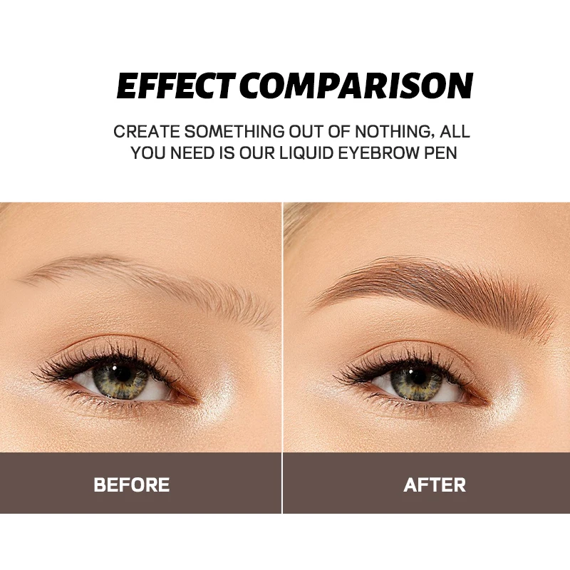 Free Sample Wholesale Private Label Eyebrow Pen Micro 4 Point Brow Pen Lift Snatch Eyebrow Eye Makeup Waterproof Natural Eyebrow
