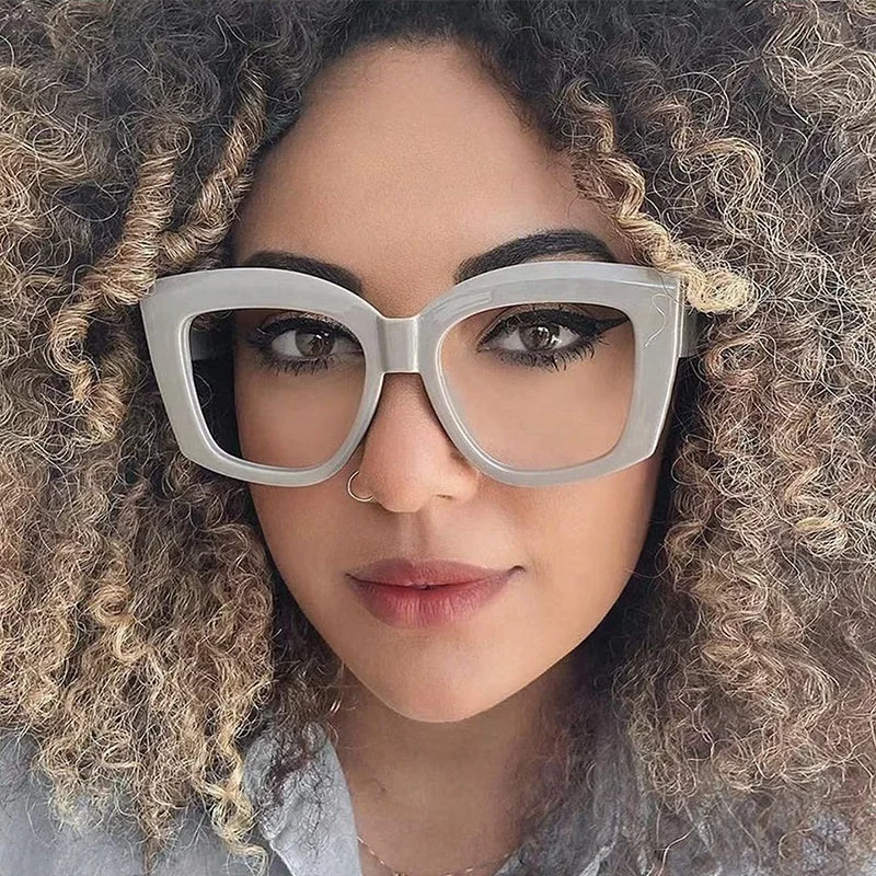 China manufacturer wholesale fashion oversized frame anti computer ray radiation blue light filter eye glasses for women