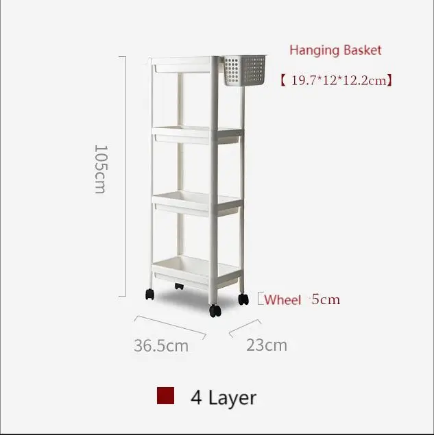High Quality Home Kitchen Bathroom Storage Rack Trolley Storage Cart For Sundries Condiment Bottles
