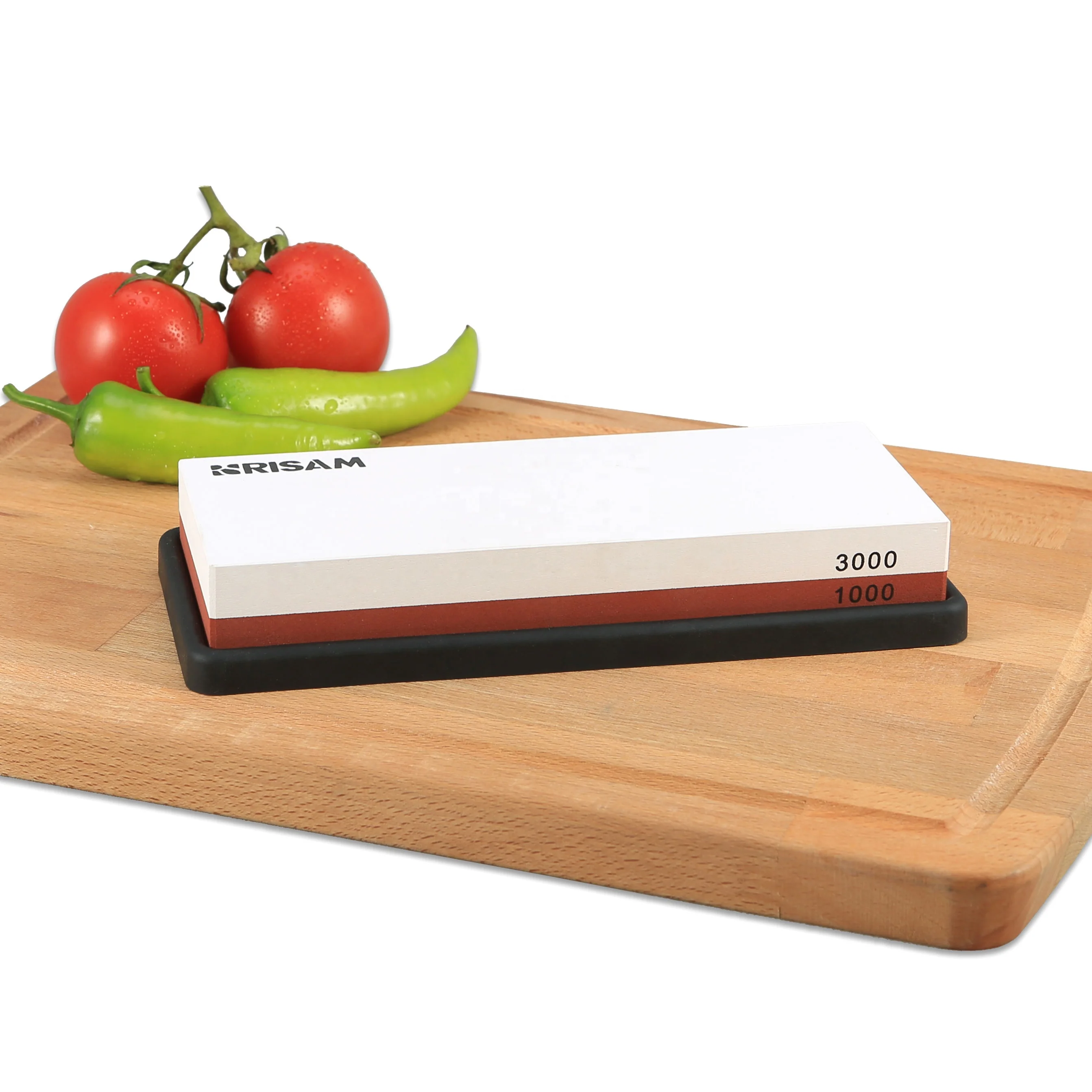 double sided grit 1000# 3000# professional whetstone knife sharpener sharpening grinding stone with non-slip base
