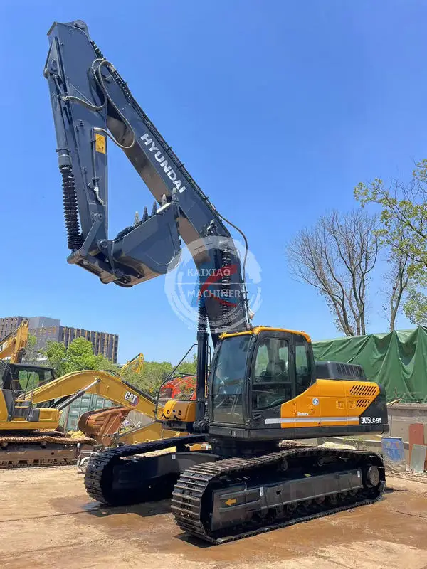 Hyundai 305-9T used excavator excavadora backhoe  30 ton in stock crawler digger hydraulic machine secondhand low price cheap