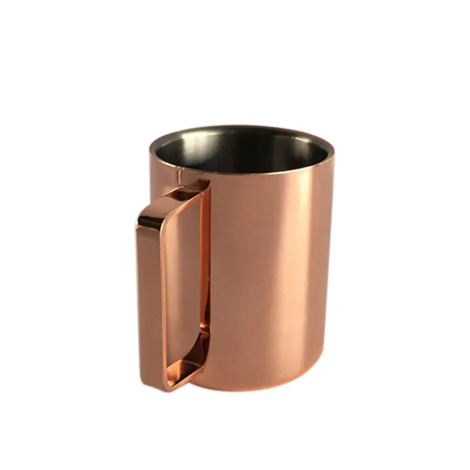 Wholesale Copper Double Wall Coffee Mug Stein Stainless Steel Drinking Beer Tankard