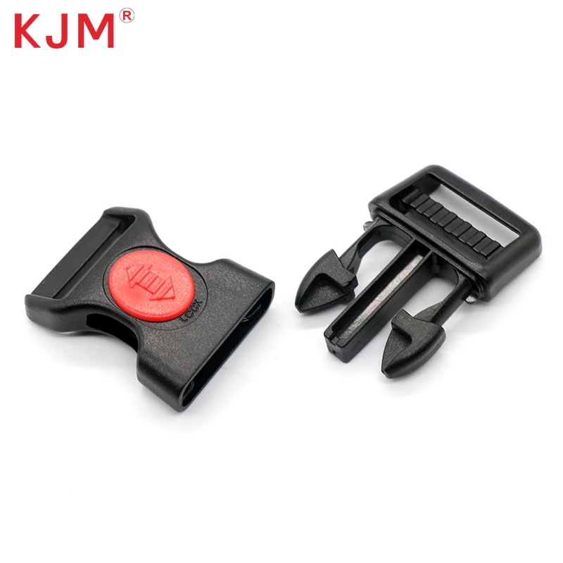 KJM Factory custom logo pet collar buckle Adjustable plastic quick side release buckle Dog collar plastic buckle
