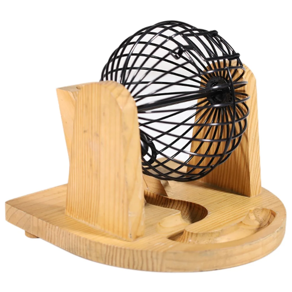 EASTOMMY ET-230403 Wooden bingo game machinebingo bingo Lotto ball games Family parties, barbecue parties.Suitable for all ages
