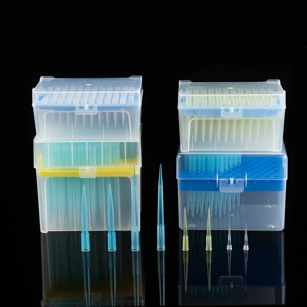 Lab Disposable Plastic 10ul Medical White Micropipette Pipette Tips Laboratory Usage Gamma Sterile 96pcs/box