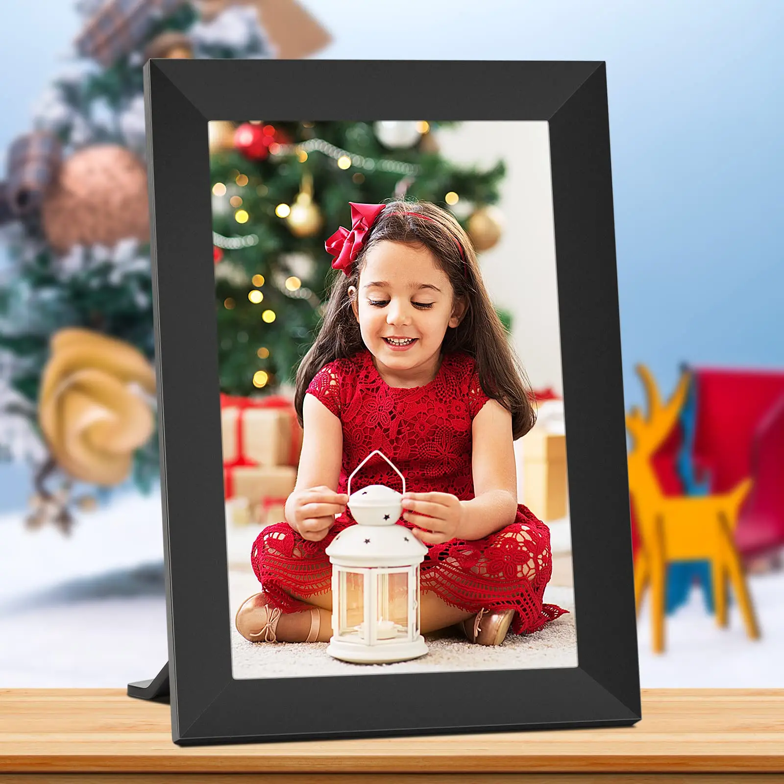 New Design Frameo App 10.1 Inch  USB Family Sharing Photo 16GB Big Size Video digital picture frame
