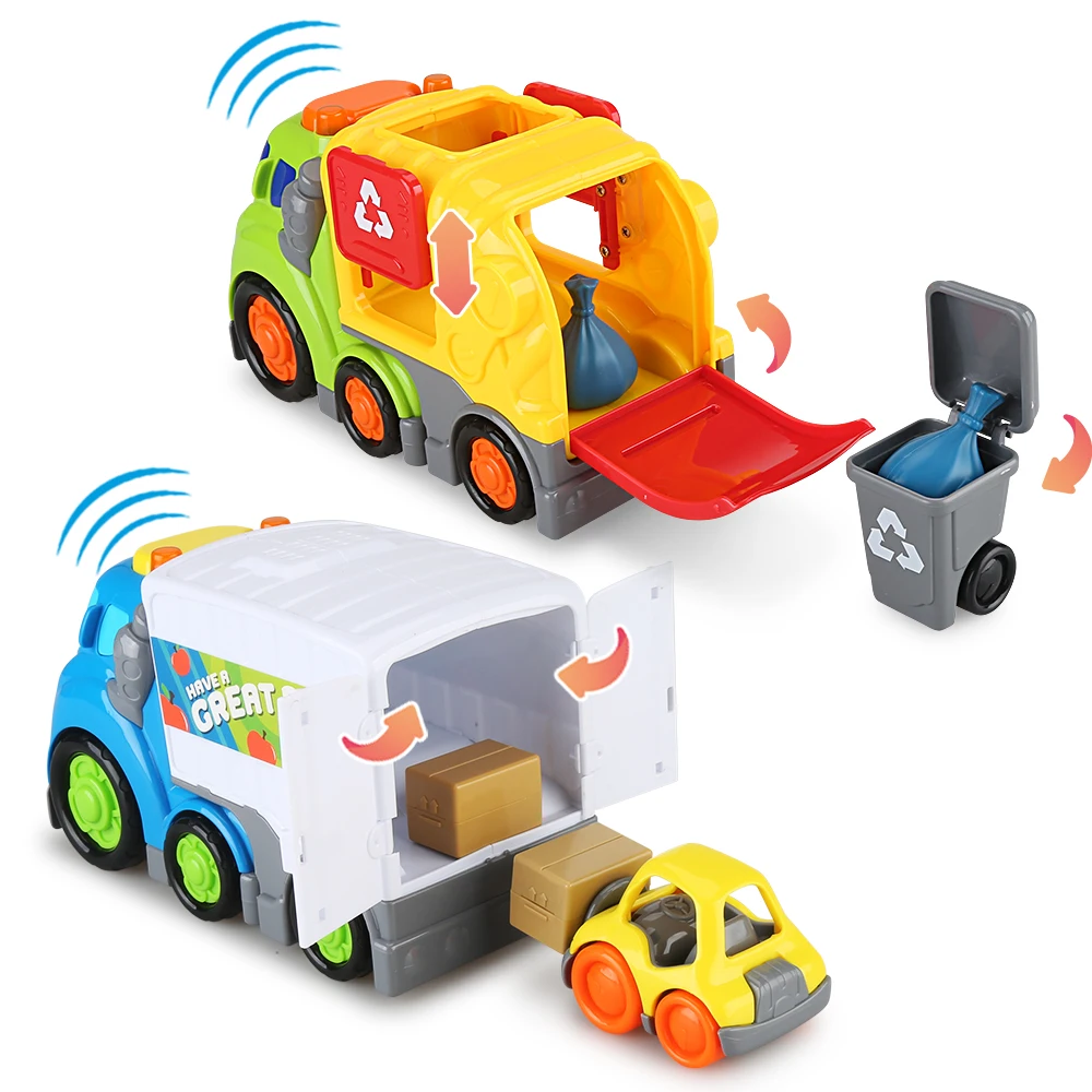 Kiddy Go ! Early City Vehicle ABS Durable Plastic Cartoon Toy Car Recycling Truck / Truck for Babies