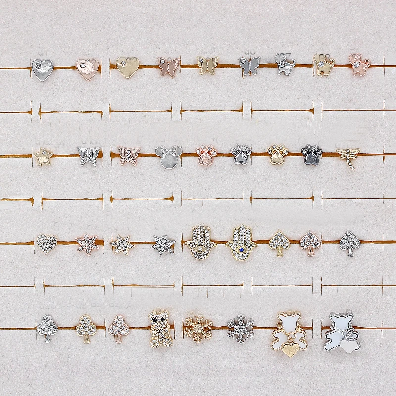 Creativity Heart Star Butterfly Diamond Stud Wristband Rivet For apple Watch Silicone Strap Band Charms Decorative Nails