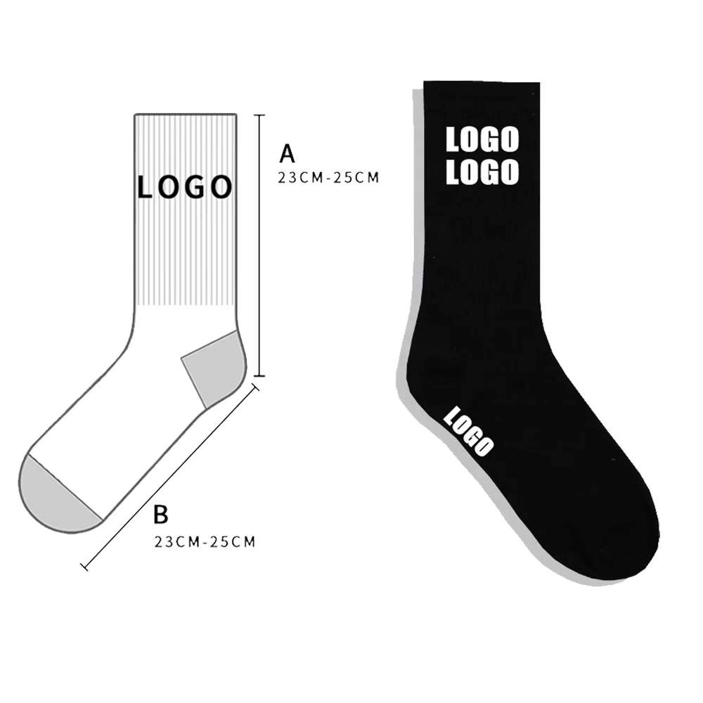 OEM Экипировка мужские носки на заказ Трикотажные Вышитые Дизайнерские Вышитые пользовательские логотип хлопковые спортивные носки
