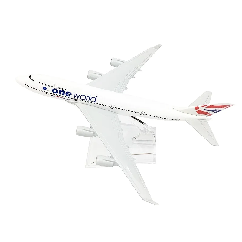 Gift Set Scale 1:400 16cm Boeing B747 One World Airline Aircraft Models Plane