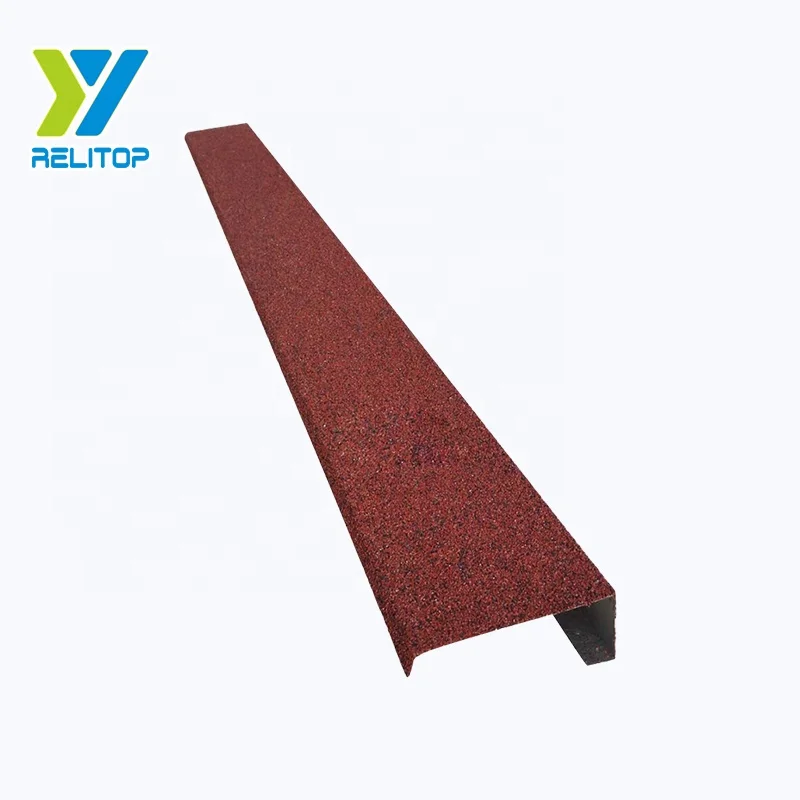 Aluminized Zinc Sand Coated Roof Panel Accessories Relitop Roofing Trim Eave Flashing Drip Edge Flashing Roof Edge Trim