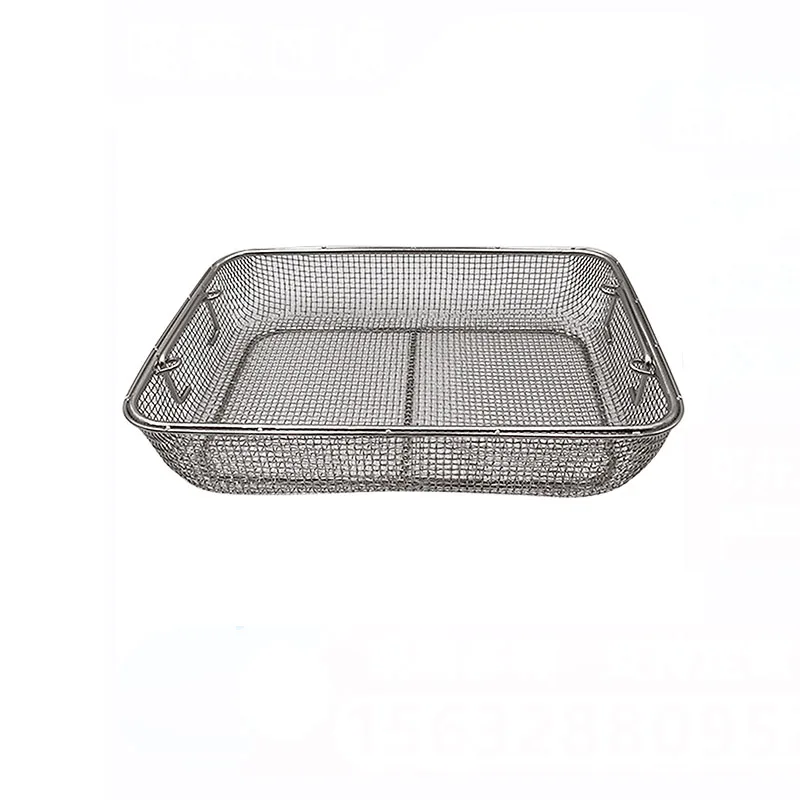 Stainless Steel Surgical Instrument Medical Disinfection Basket Wire Mesh Basket