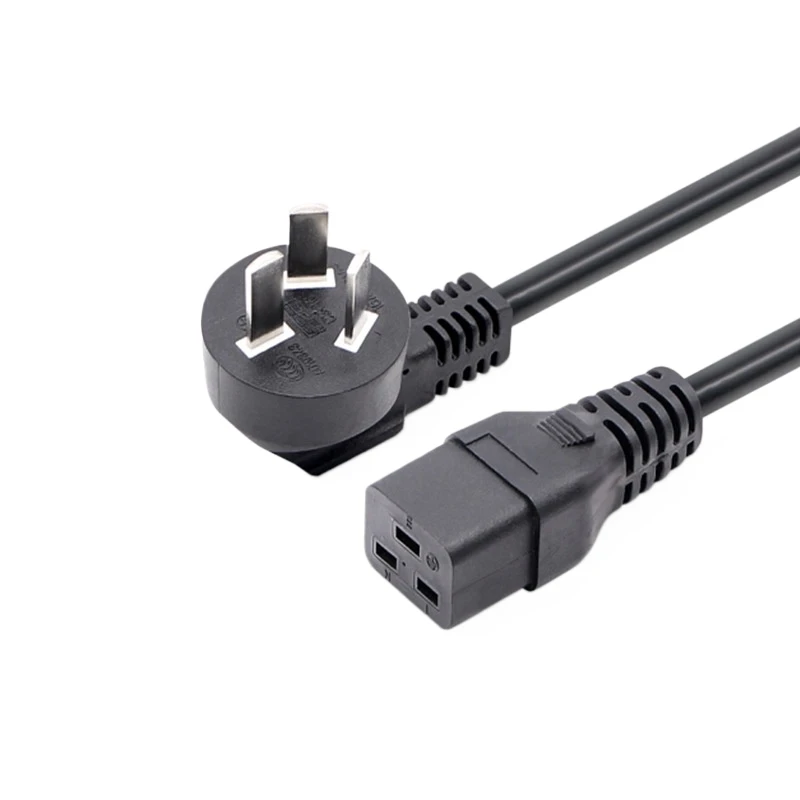 GB 16A GB C19 server UPS power cord pdu power cord three-hole high power pure copper core 1.8 M