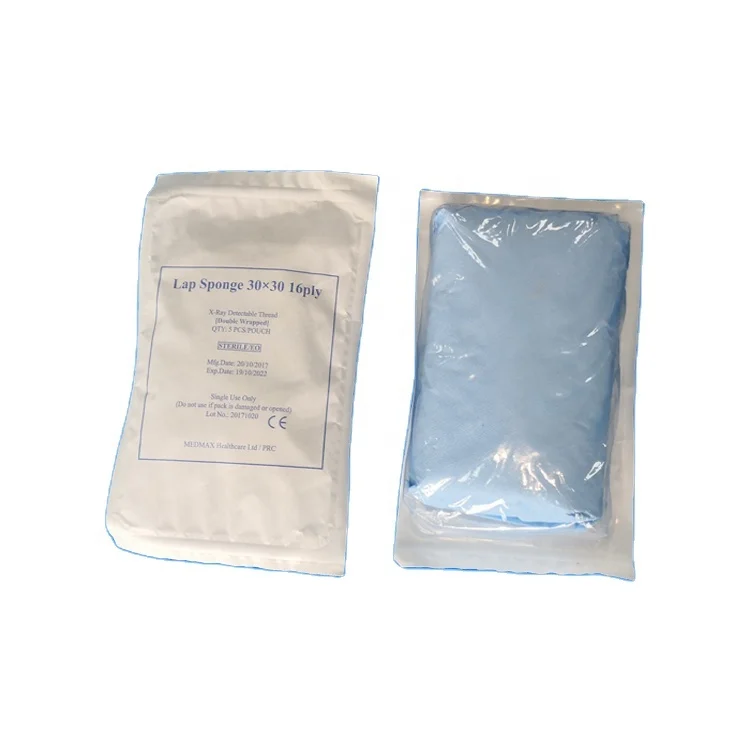 Factory price High quality 100% cotton Medical Laparotomy Gauze Sponge Sterile Abdominal Pad