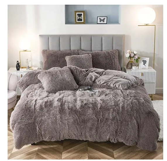 Custom Size Luxury Super Soft decorative faux fur throw blanket for Couch Sofa Bed