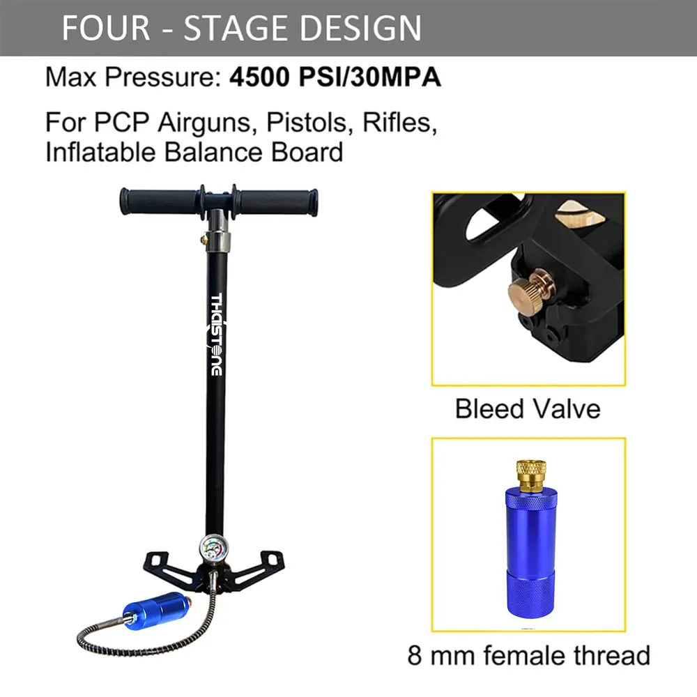 High Pressure Mini Hand Operated Air Pump Air PCP Paintball Pump Mini Compressor for Car Motorcycle Bicycle Inflator