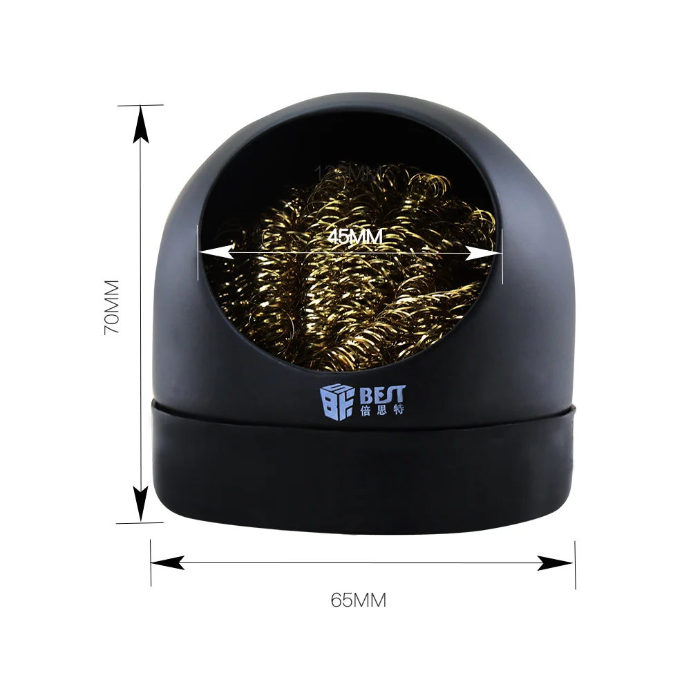 223 Cleaning Ball Desoldering Soldering Iron Mesh Filter Cleaning Nozzle Tip Copper Wire Cleaner Ball Metal Dross Box