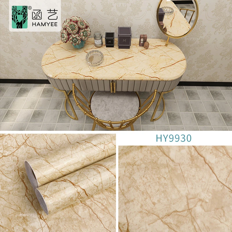 Waterproof PVC Self Adhesive Marble Decorative Wallpaper Flim For Bathroom Kitchen