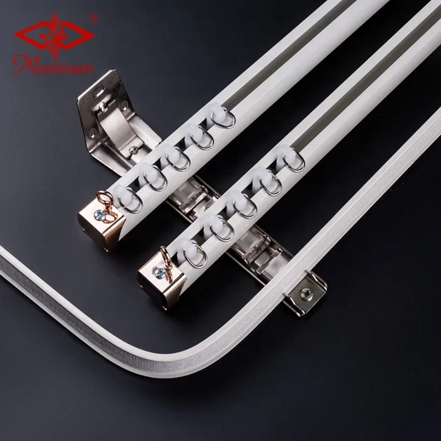 
Ceiling Curtain Track Accessories Aluminum Double Curtain Rails 