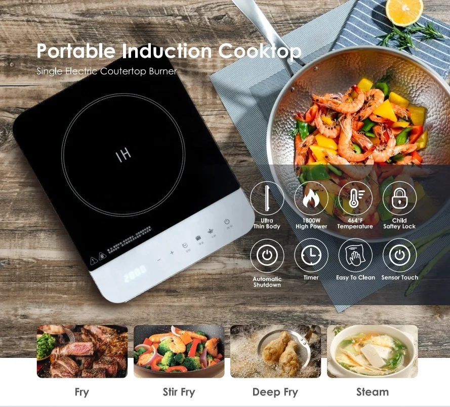 2000W Hot Sell New Design Kitchen Appliances Induction Stove Portable Infrared Cooker Induction Cookers