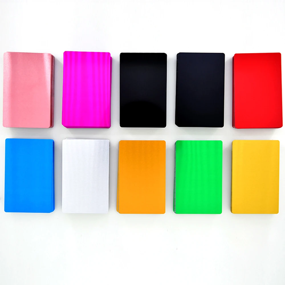 Engravable Colorful Durable Metal Aluminum Business Name Card for Men and Women