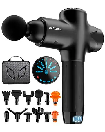 Booster Percussion Adjustable Massage Gun Logo 2021 Muscle Massage Gun Sport Percussion Massager 30 Speed 24V With Lcd Screen