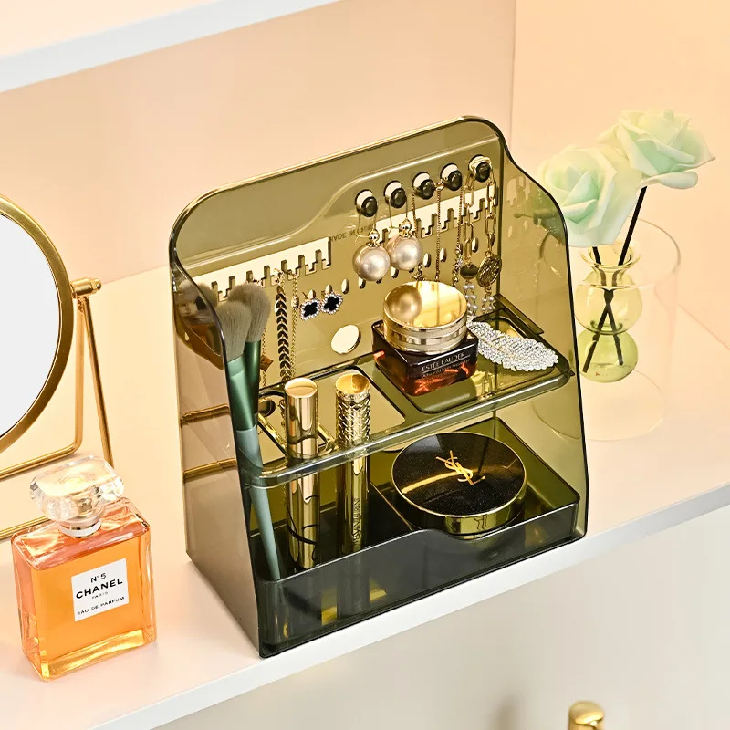 Modern Style Plastic Makeup Organizer Storage Box Household Multifunctional PET Cosmetic Storage Box Container