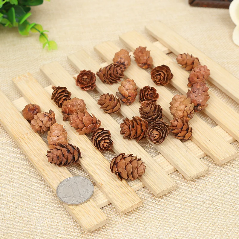 Dried Natural Pinecones Christmas Tree Ornaments Accessories Pine Cone For Decoration