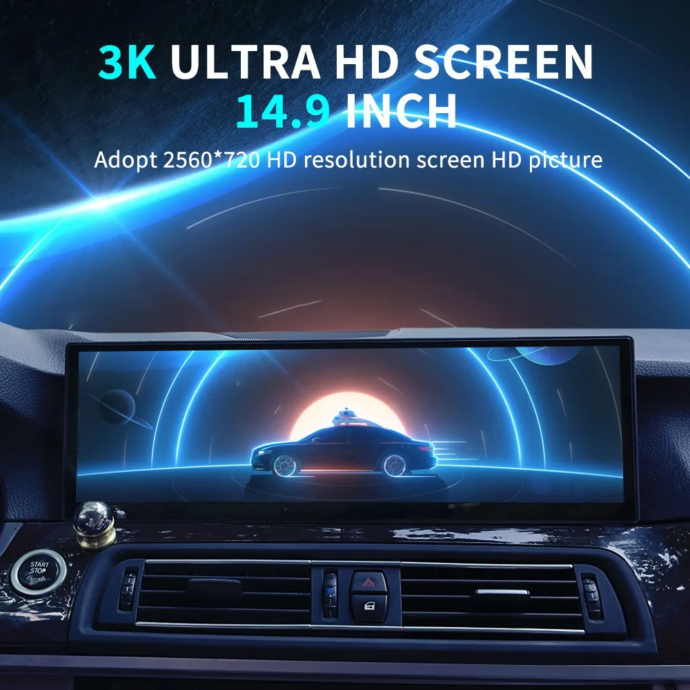 Автомагнитола 14 9 дюймов для Android 13 BMW 5 серии F10 / F11 2011-2016 CIC NBT Carplay AutoRadio мультимедийный видеоплеер 8 + 256