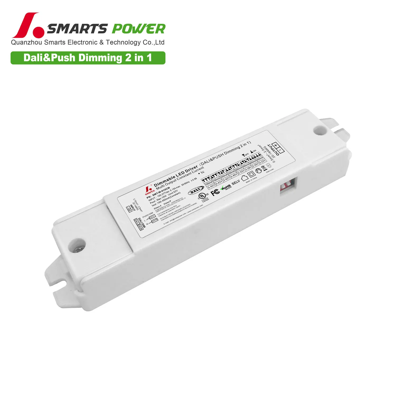 UL listed 350ma constant current led dali dimming driver 10W  power supply for led floodlight