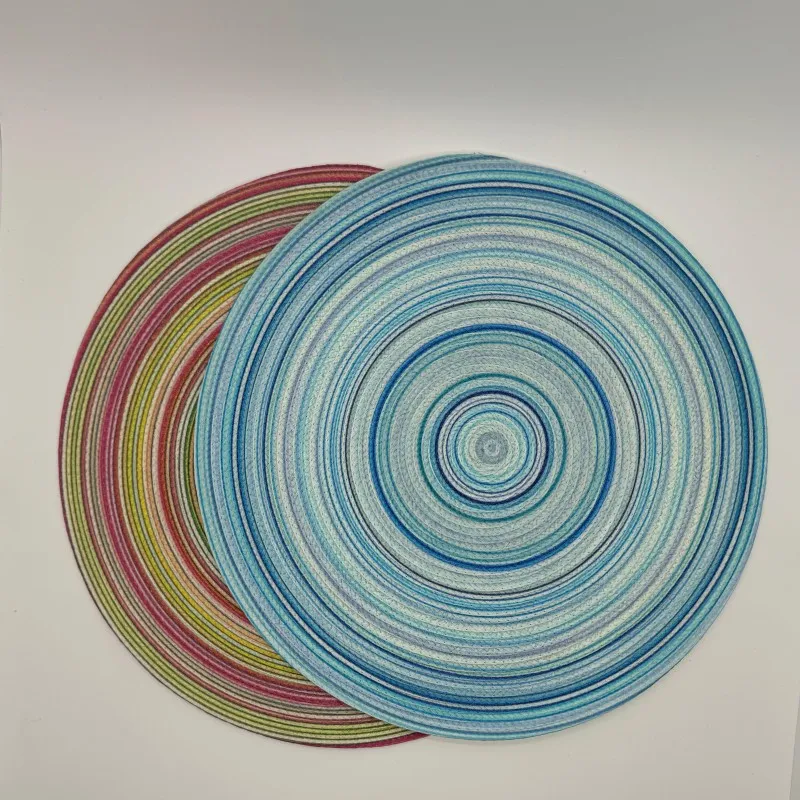 Uniquely Designed Customisable Eco-Friendly PP/PC round Placemats Personalised Heat-Resistant Non-Slip Table Pads