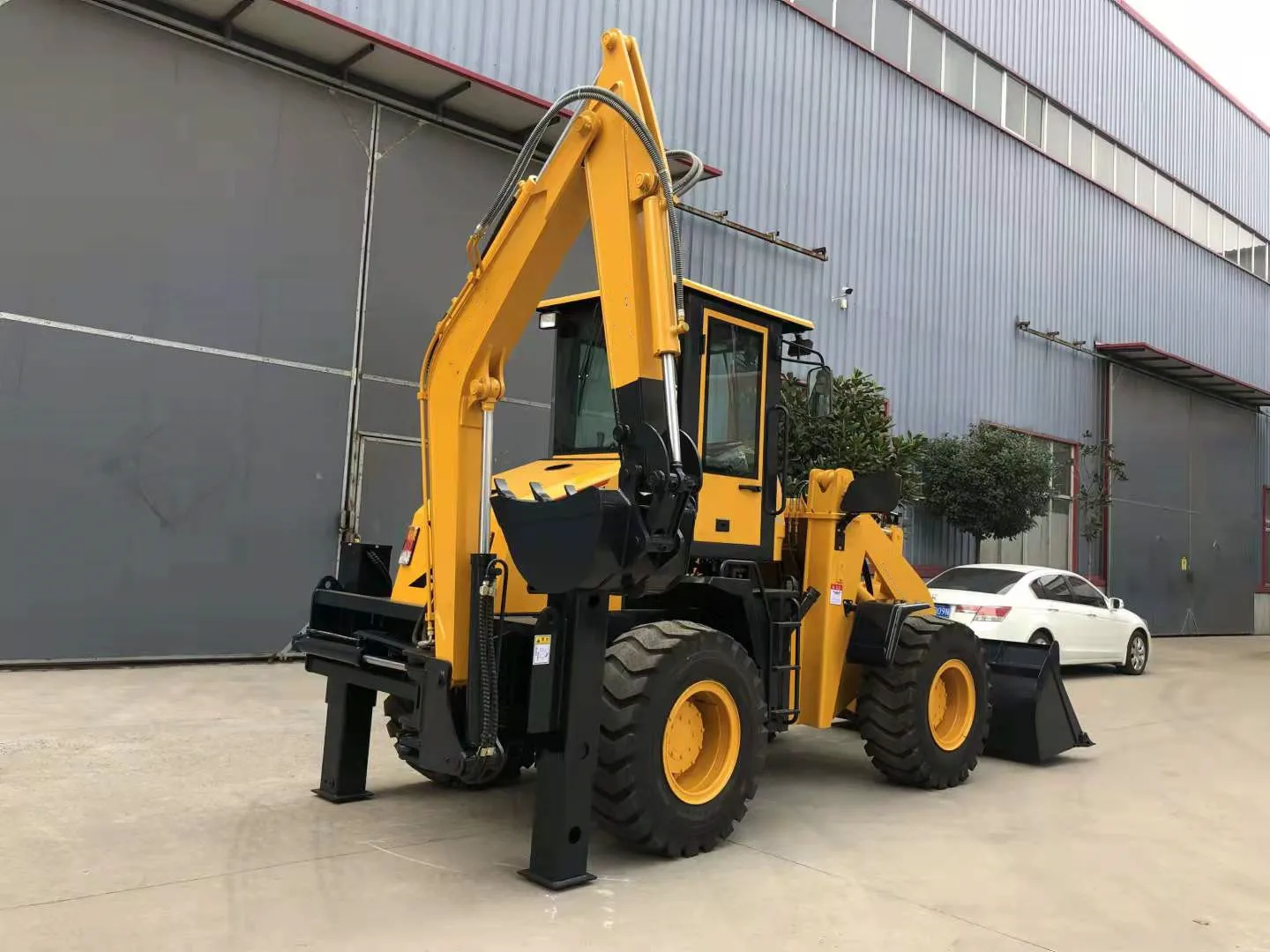 6 ton New Diesel Engine Large Mini Retroexcavadora Farm Tractor Digger Backhoe Excavator Loader 4x4 Backhoe