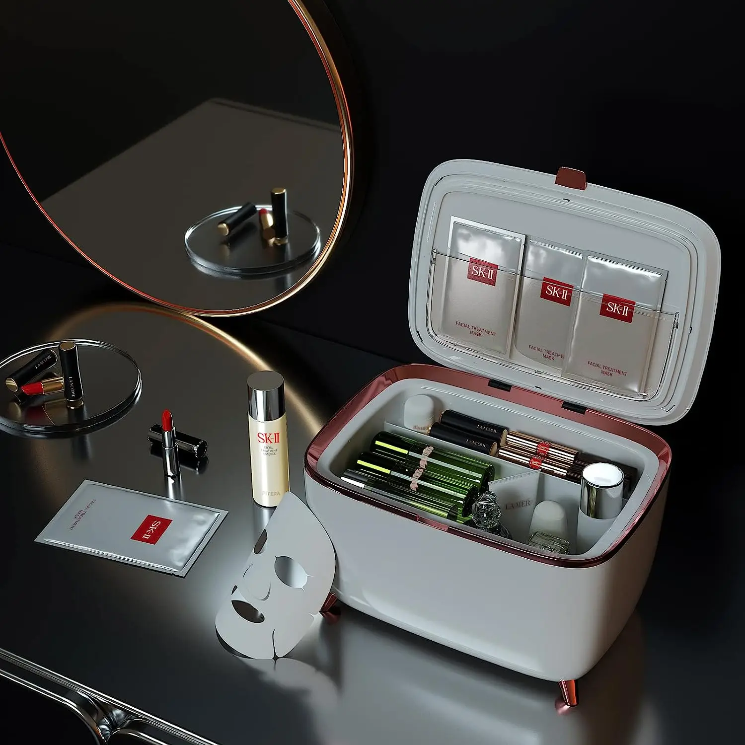 Portable Mini Fridge 9 Liter Beauty Makeup Skincare Fridge Cosmetics Refrigerator