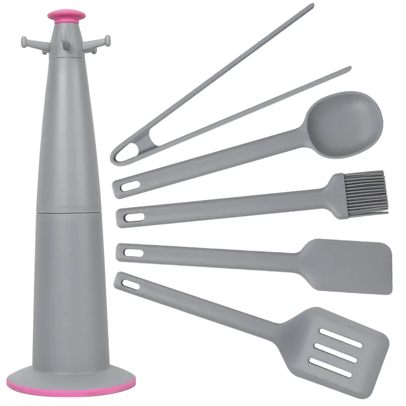 Wholesale Factory High Quality BPA Free 5pcs Silicone Kitchen Spatula Set Kitchen Utensils Set