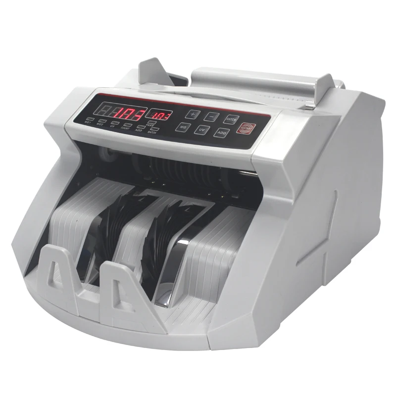 Money Counting Machine 2108A Cheaper Multi Bill Counter Cash Currency Detector with UV MG LED Display